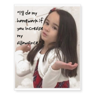 Pint Size Joker: Allowance Gets Homework Temporary Tattoos