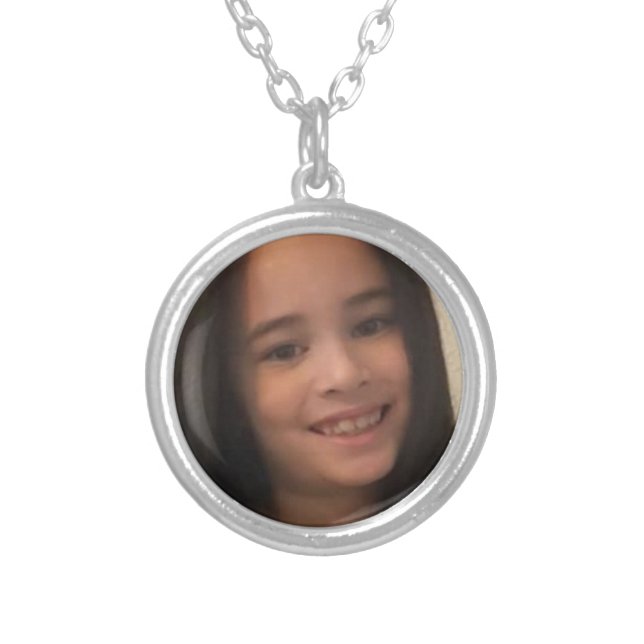 Pint Size Joker: Sample Photo Silver Plated Necklace (Front)