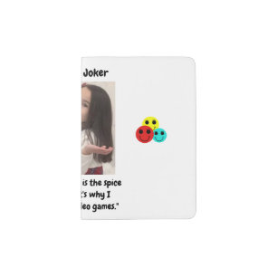 Pint Size Joker: Video Games Are Spice Of Life Passport Holder