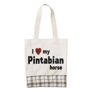 Pintabian horse zazzle HEART tote bag