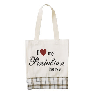 Pintabian horse zazzle HEART tote bag