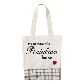 Pintabian horse zazzle HEART tote bag