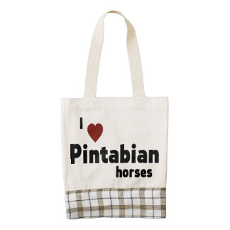 Pintabian horses zazzle HEART tote bag