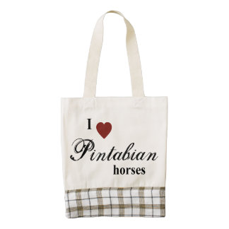 Pintabian horses zazzle HEART tote bag