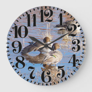 Pintail Duck Birds Wildlife Big Number Wall Clock