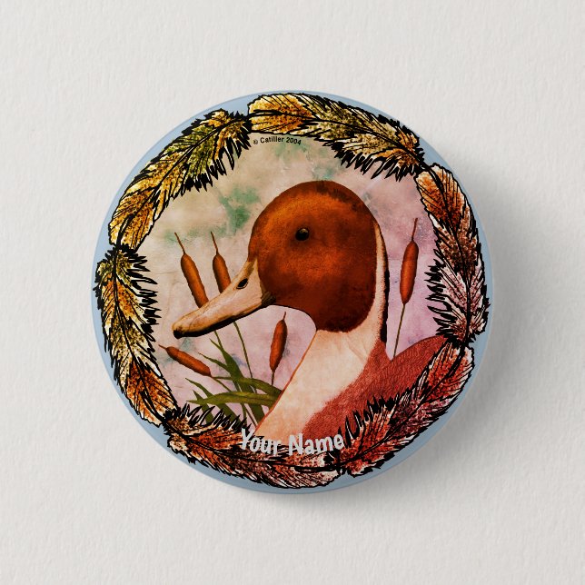 Pintail Duck  Button (Front)
