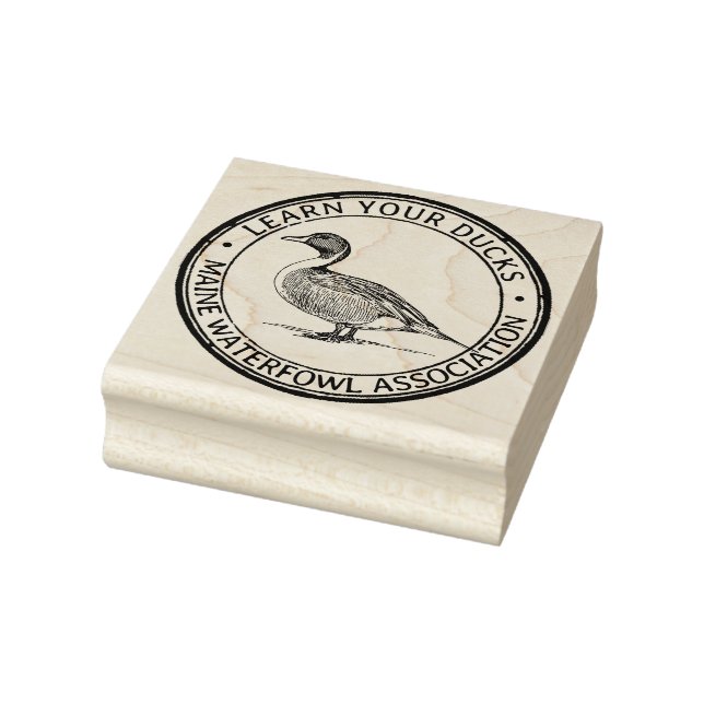 Pintail Duck Illustration Waterfowl Nature logo Rubber Stamp (Stamp)