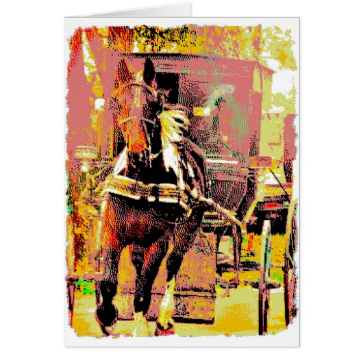 Pinto Amish Horse 8-Bit Art Cards (Front)