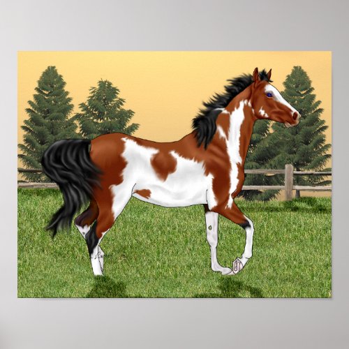 Pinto Arabian Horse Poster