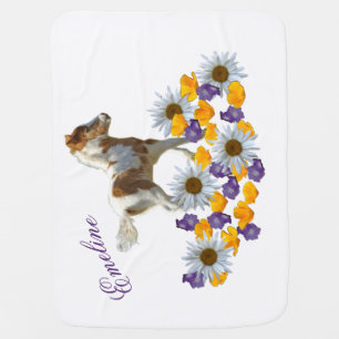 Pinto Colt Running Right Baby Blanket