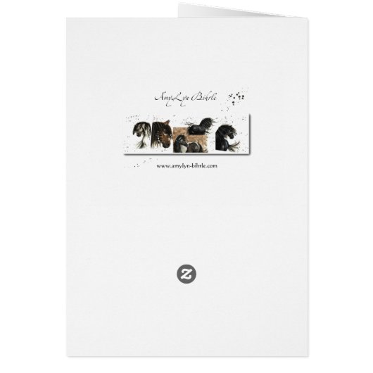 Pinto Horse by BiHrLe Greeting Note Card (Back)