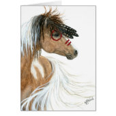 Pinto Horse by BiHrLe Greeting Note Card (Front)