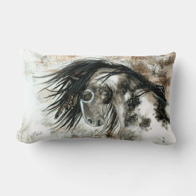 Pinto horse by BiHrLe Pillow (Front)