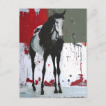 Pinto Horse Splatter Painting Postcard at Zazzle