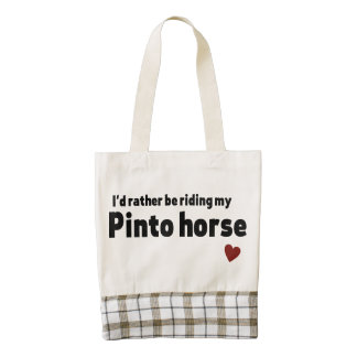 Pinto horse zazzle HEART tote bag
