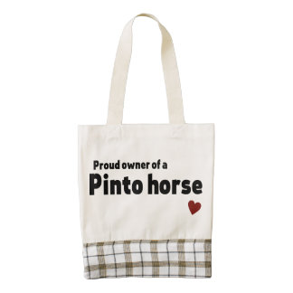 Pinto horse zazzle HEART tote bag