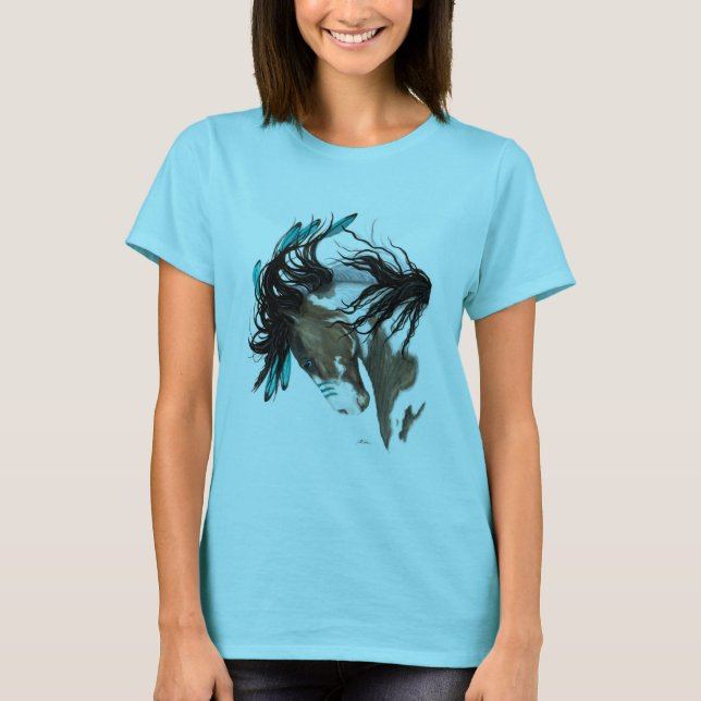 Pinto Majestic Horse by Bihrle T-Shirt (Front)