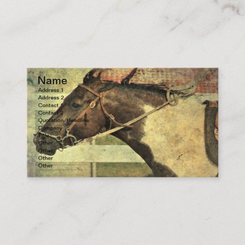 Pinto Pony in Games Class Business Card Templates