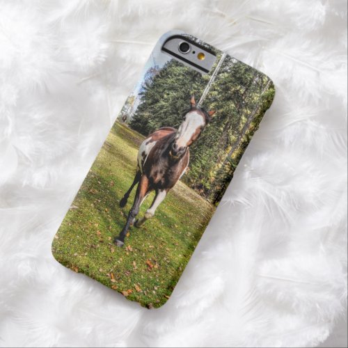Pinto Ranch Horse Running in a Forested Field Barely There iPhone 6 Case