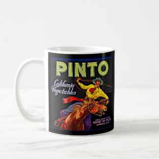 Pinto vegetable crate label print coffee mug