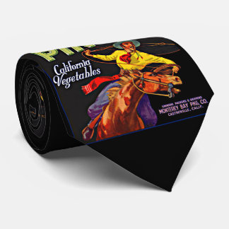 Pinto vegetable crate label print neck tie