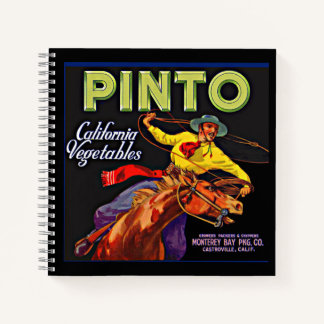 Pinto vegetable crate label print notebook