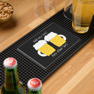 Pints Of Beer Design Personalised Bar Mat
