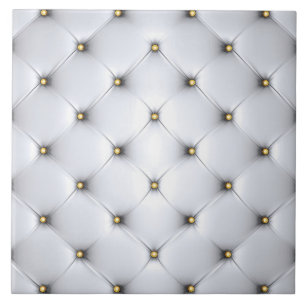 Pintuck look whitecand gold elegant ceramic tile
