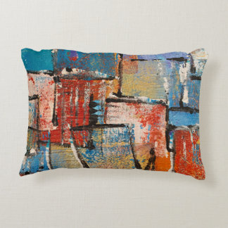 pintura abstracta con estructura pintada a mano accent pillow