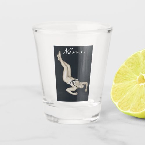 pinup bikini girl Thunder_Cove Shot Glass