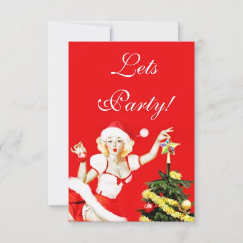 Pinup Christmas Invitation