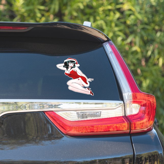 Pinup Girl Art Sticker Personalized Pinup Decals (Car Side)