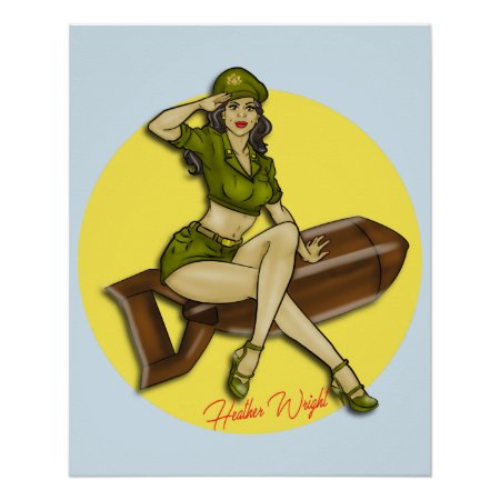 Pinup Girl Bombshell, Latina Poster