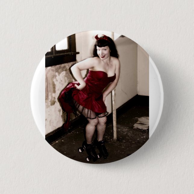 Pinup Girl Button (Front)