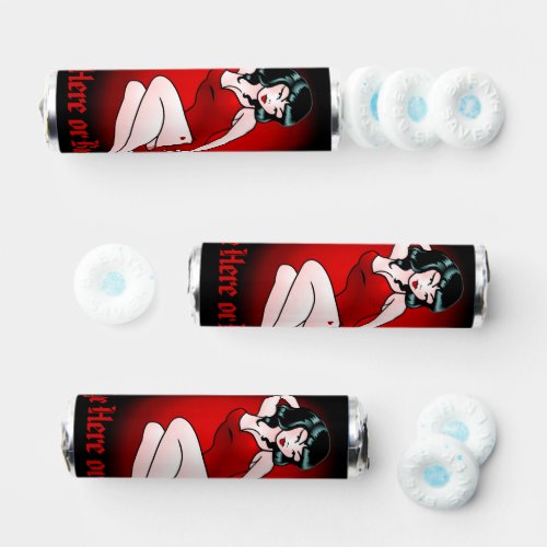 Pinup Girl Candy Personalized Retro Tattoo Breath Savers Mints