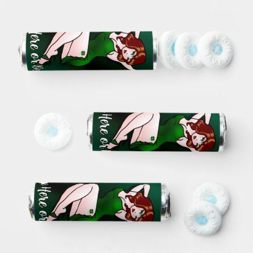 Pinup Girl Candy Personalized St Patricks Pinup  Breath Savers Mints