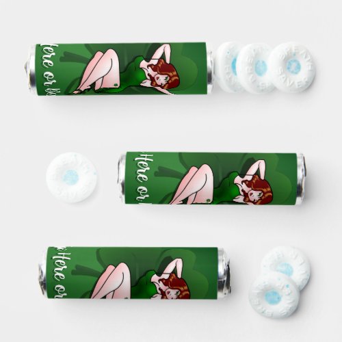 Pinup Girl Candy Personalized St Patricks Pinup Breath Savers Mints