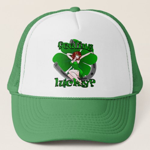 Pinup Girl Cap Retro Irish Pinup Lucky Caps