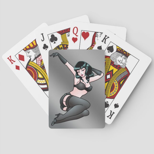 Pinup Girl Cards Jazz Dancer Pinup Cards (Back)