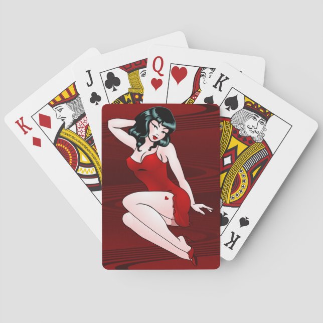 Pinup Girl Cards Retro Tattoo  Pinup Cards (Back)
