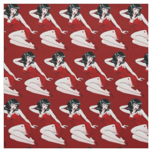 Pinup Girl Fabric Valentine's Pin Up Girl Fabrics
