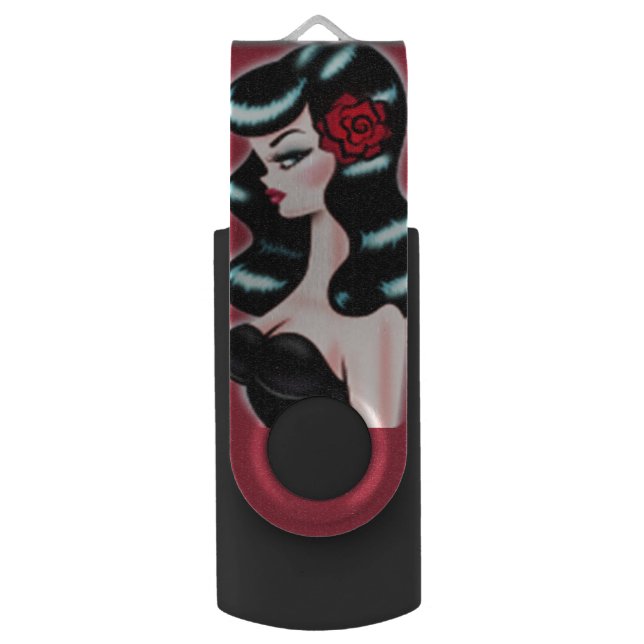 Pinup girl flash drive (Front Vertical)