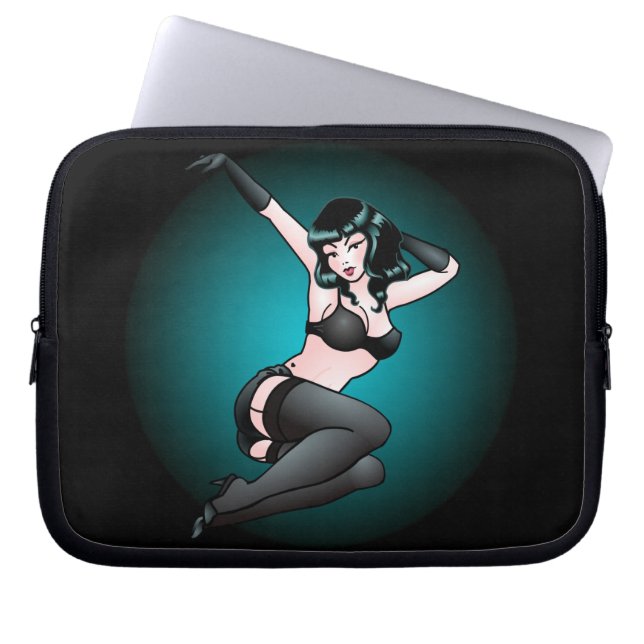 Pinup Girl Laptop Sleeve Retro Jazz Laptop Case (Front)