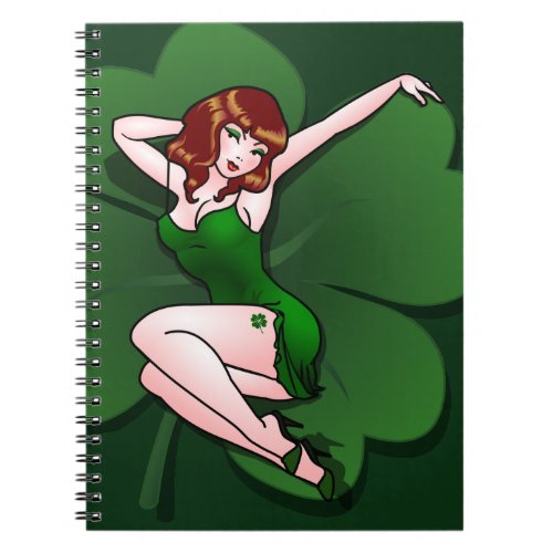 Pinup Girl Notebook Lady Luck Art Journal Book