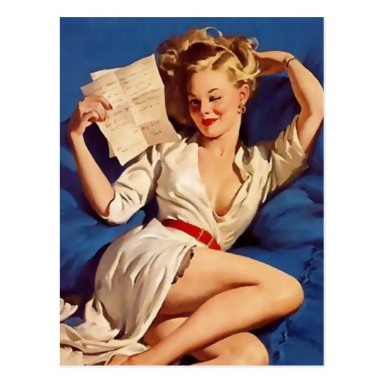 Pinup Girl Postcard