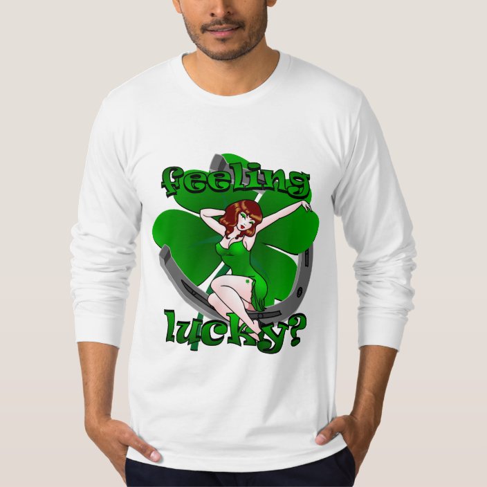 Pinup Girl Shirt Lucky Irish Pinup Shirts | Zazzle.com