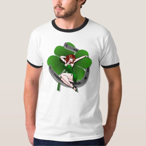 Pinup Girl Shirt Lucky St Patricks Shirts XXL