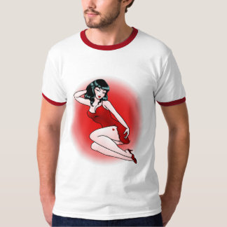Pinup Girl T-shirt 50s Tattoo Lady T-shirt