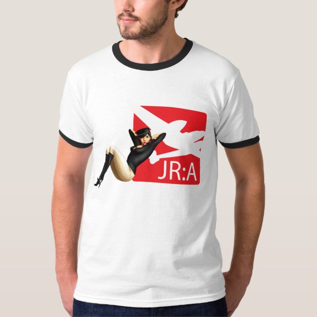 Pinup Girl T-Shirt 'John Ross: American' (Front)