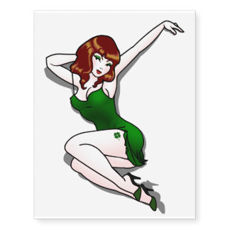 Pinup Girl Temporary Tattoo Lucky Pin-up Tattoo
